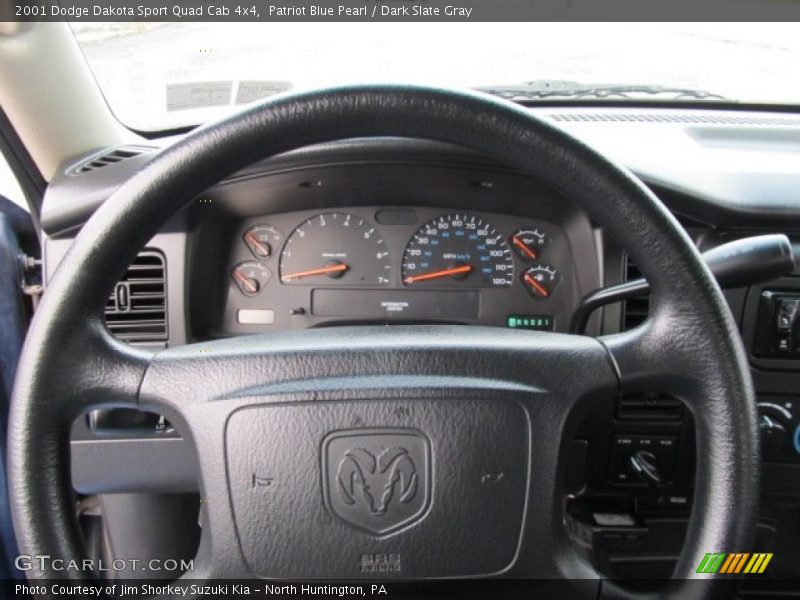 Patriot Blue Pearl / Dark Slate Gray 2001 Dodge Dakota Sport Quad Cab 4x4