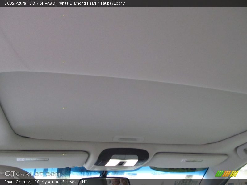 White Diamond Pearl / Taupe/Ebony 2009 Acura TL 3.7 SH-AWD
