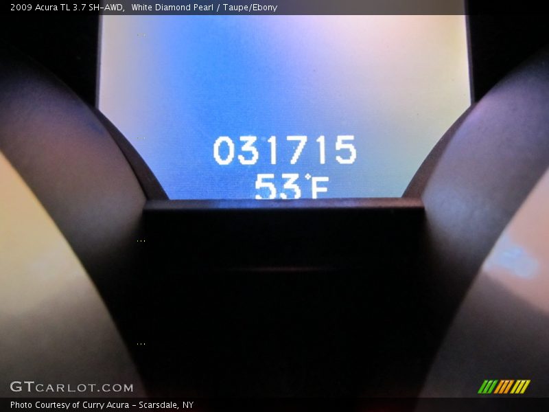 White Diamond Pearl / Taupe/Ebony 2009 Acura TL 3.7 SH-AWD