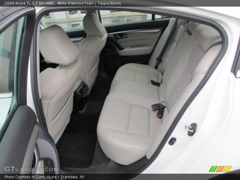 White Diamond Pearl / Taupe/Ebony 2009 Acura TL 3.7 SH-AWD