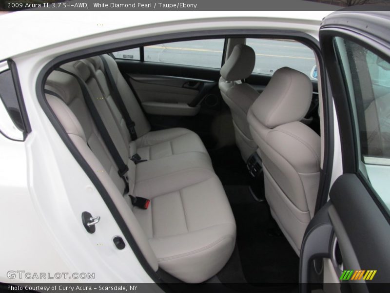 White Diamond Pearl / Taupe/Ebony 2009 Acura TL 3.7 SH-AWD