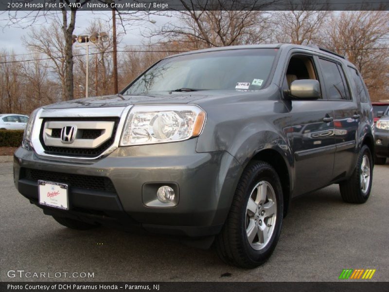 Nimbus Gray Metallic / Beige 2009 Honda Pilot EX 4WD