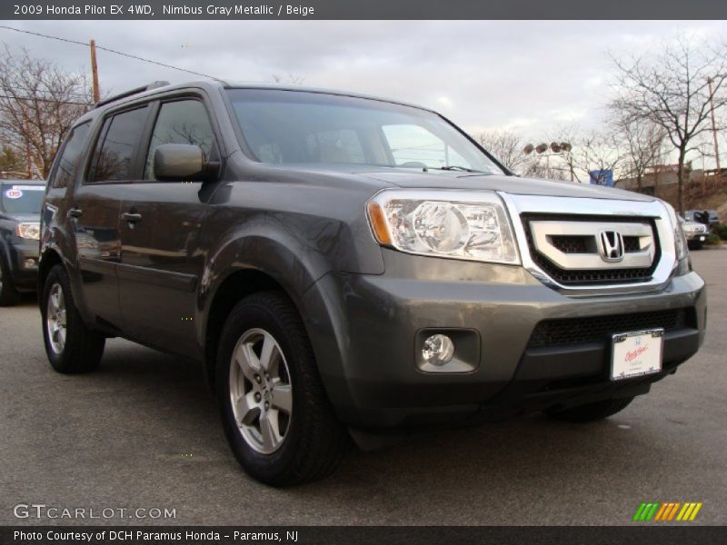 Nimbus Gray Metallic / Beige 2009 Honda Pilot EX 4WD