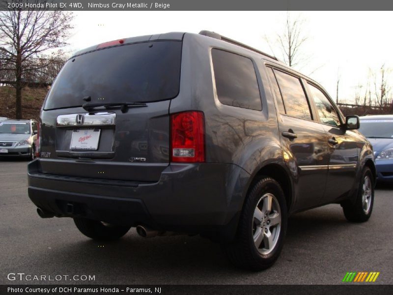 Nimbus Gray Metallic / Beige 2009 Honda Pilot EX 4WD