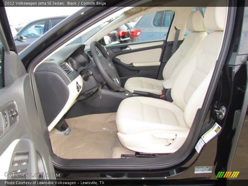 Black / Cornsilk Beige 2012 Volkswagen Jetta SE Sedan