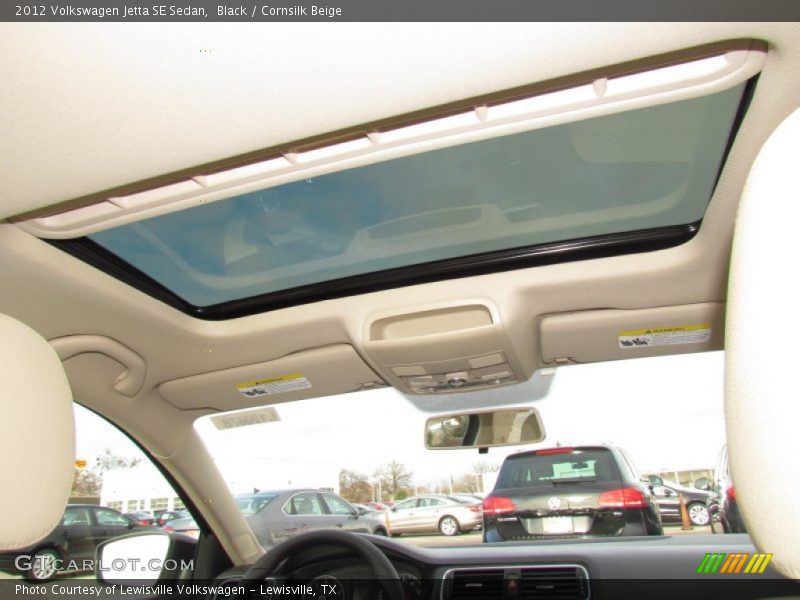 Black / Cornsilk Beige 2012 Volkswagen Jetta SE Sedan