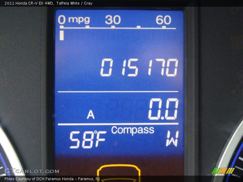 Taffeta White / Gray 2011 Honda CR-V EX 4WD