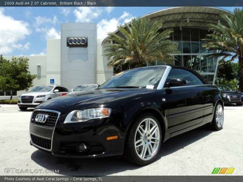 Brilliant Black / Black 2009 Audi A4 2.0T Cabriolet