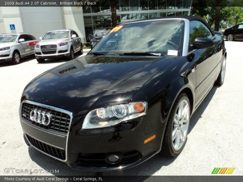 Brilliant Black / Black 2009 Audi A4 2.0T Cabriolet