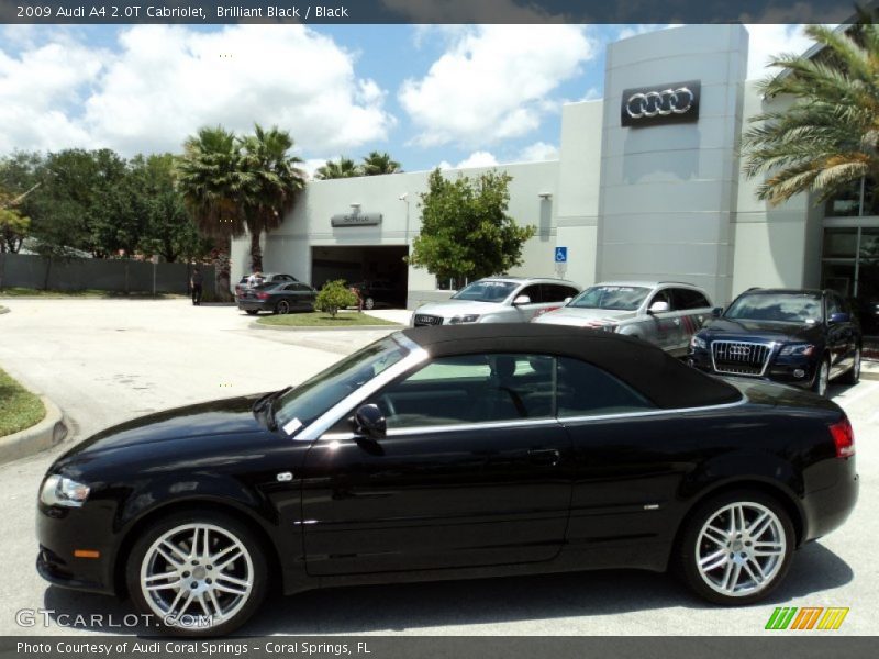 Brilliant Black / Black 2009 Audi A4 2.0T Cabriolet