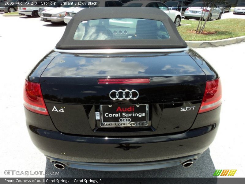 Brilliant Black / Black 2009 Audi A4 2.0T Cabriolet