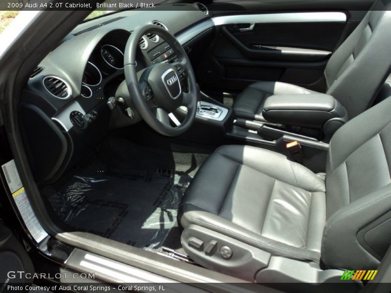 Brilliant Black / Black 2009 Audi A4 2.0T Cabriolet