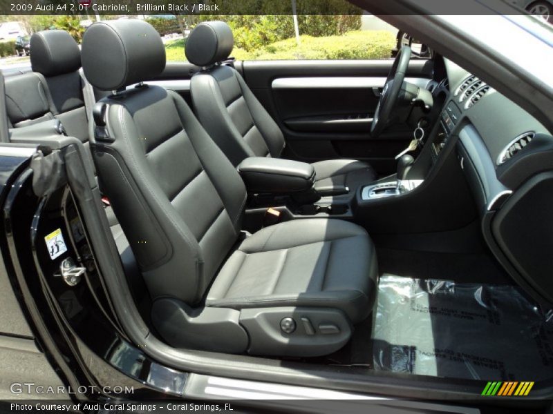 Brilliant Black / Black 2009 Audi A4 2.0T Cabriolet