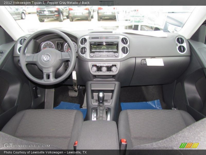 Pepper Gray Metallic / Black 2012 Volkswagen Tiguan S