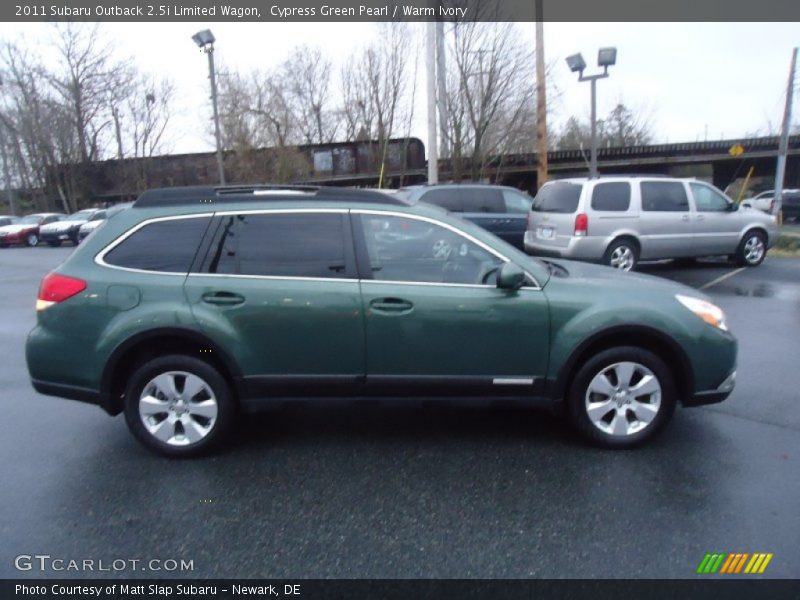 Cypress Green Pearl / Warm Ivory 2011 Subaru Outback 2.5i Limited Wagon