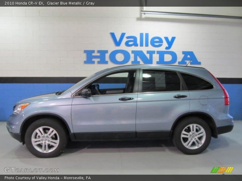 Glacier Blue Metallic / Gray 2010 Honda CR-V EX