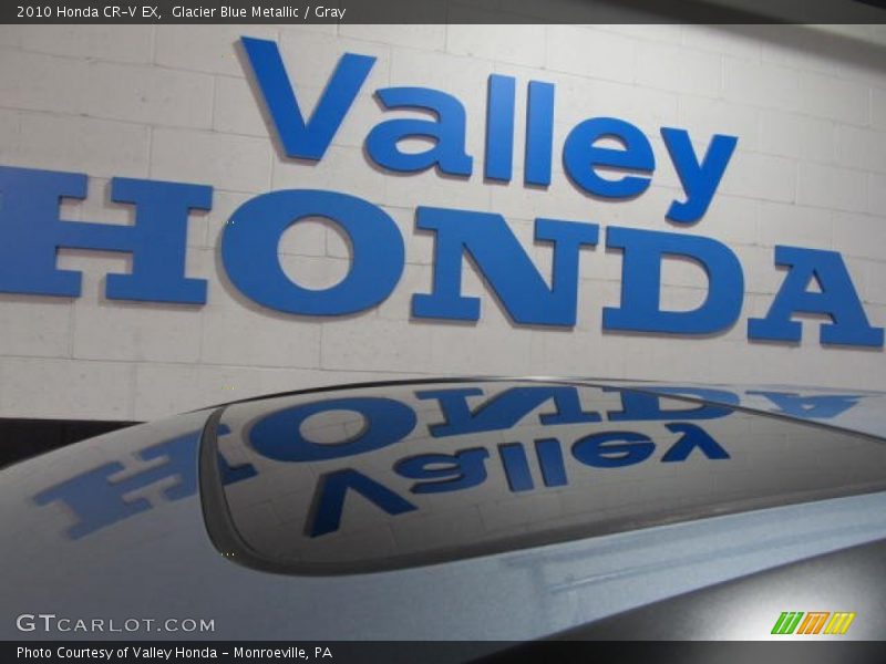 Glacier Blue Metallic / Gray 2010 Honda CR-V EX