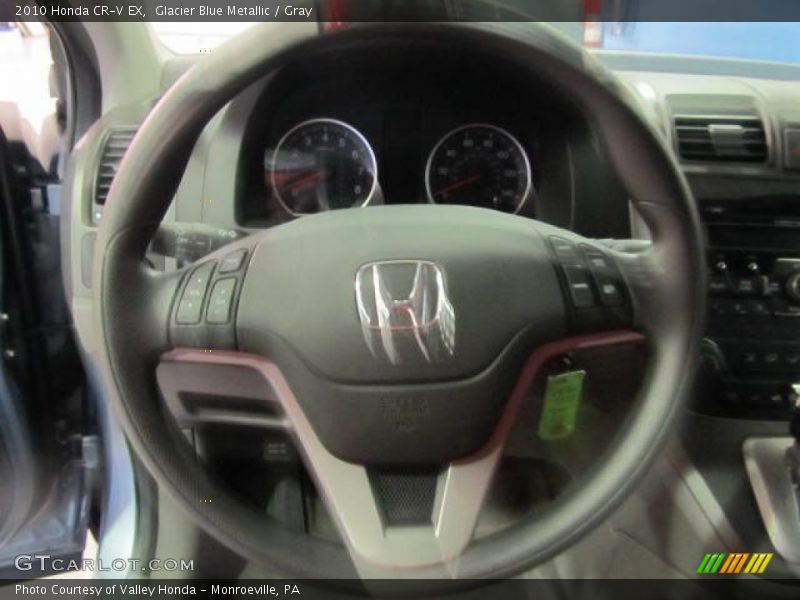 Glacier Blue Metallic / Gray 2010 Honda CR-V EX