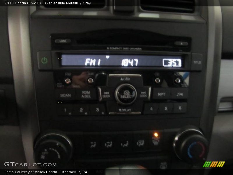 Glacier Blue Metallic / Gray 2010 Honda CR-V EX