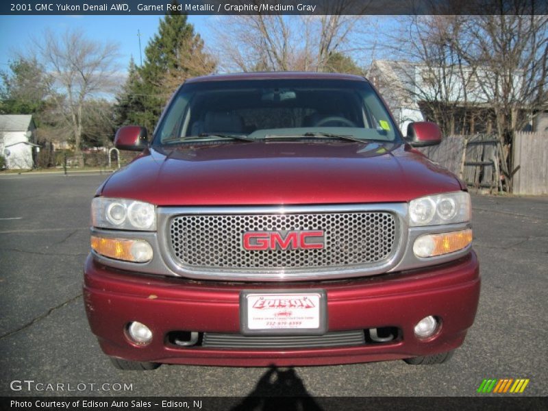 Garnet Red Metallic / Graphite/Medium Gray 2001 GMC Yukon Denali AWD
