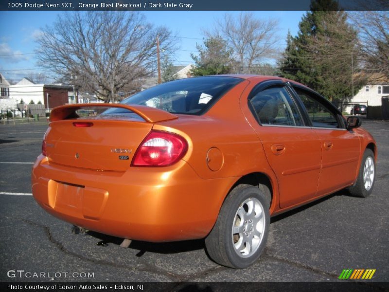 Orange Blast Pearlcoat / Dark Slate Gray 2005 Dodge Neon SXT