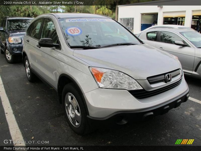 Alabaster Silver Metallic / Gray 2009 Honda CR-V LX