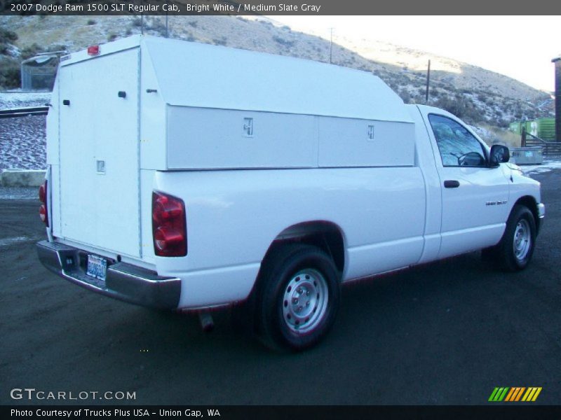 Bright White / Medium Slate Gray 2007 Dodge Ram 1500 SLT Regular Cab