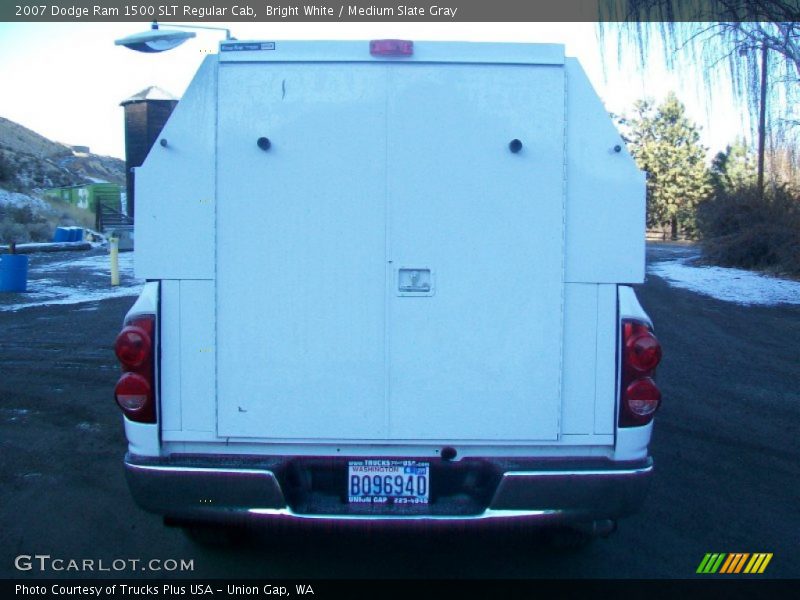 Bright White / Medium Slate Gray 2007 Dodge Ram 1500 SLT Regular Cab