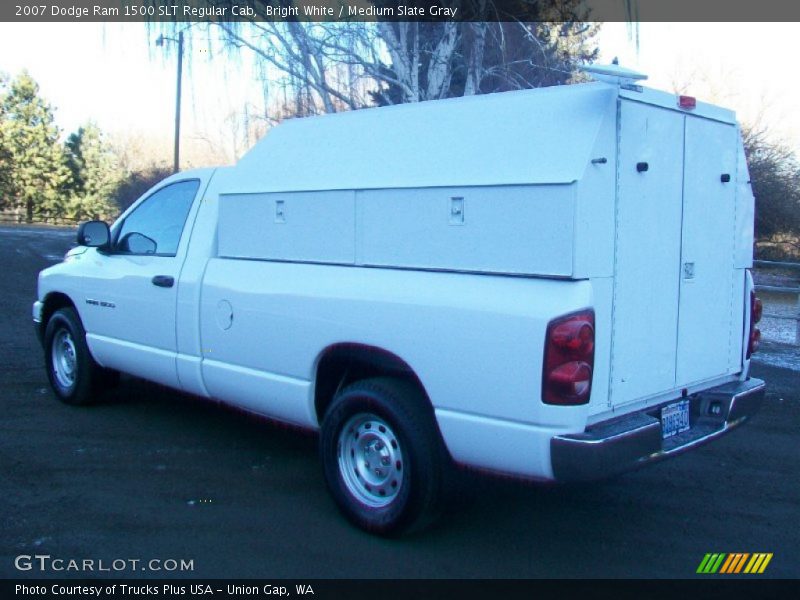 Bright White / Medium Slate Gray 2007 Dodge Ram 1500 SLT Regular Cab