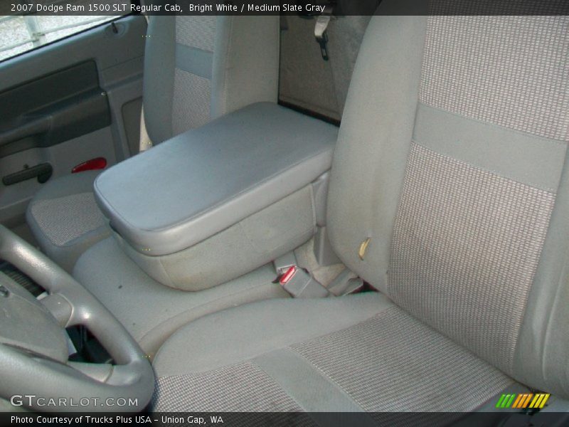 Bright White / Medium Slate Gray 2007 Dodge Ram 1500 SLT Regular Cab