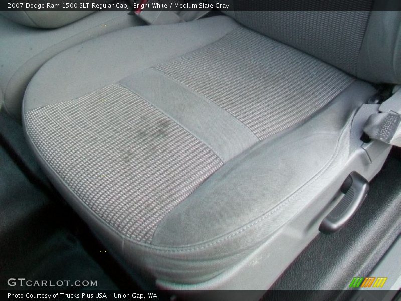 Bright White / Medium Slate Gray 2007 Dodge Ram 1500 SLT Regular Cab