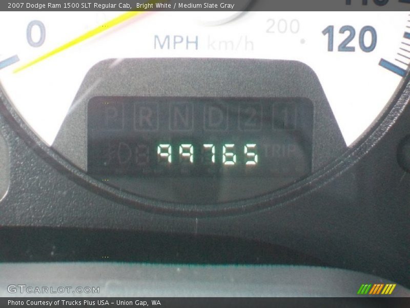 Bright White / Medium Slate Gray 2007 Dodge Ram 1500 SLT Regular Cab