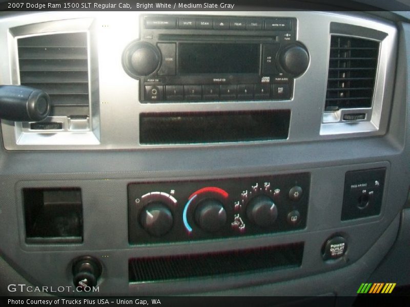 Bright White / Medium Slate Gray 2007 Dodge Ram 1500 SLT Regular Cab