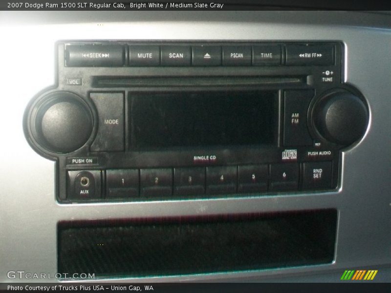 Bright White / Medium Slate Gray 2007 Dodge Ram 1500 SLT Regular Cab