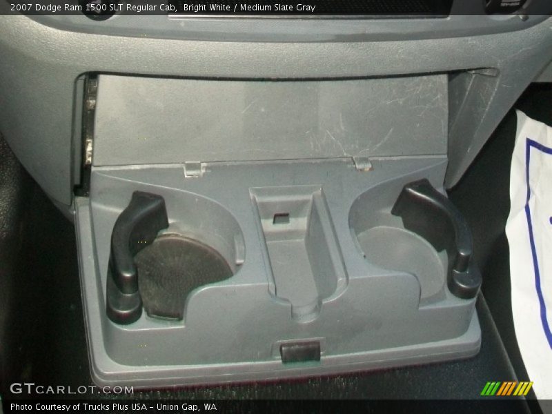 Bright White / Medium Slate Gray 2007 Dodge Ram 1500 SLT Regular Cab