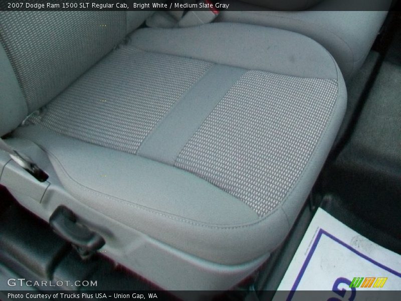 Bright White / Medium Slate Gray 2007 Dodge Ram 1500 SLT Regular Cab