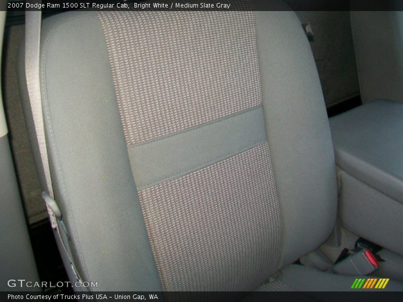 Bright White / Medium Slate Gray 2007 Dodge Ram 1500 SLT Regular Cab