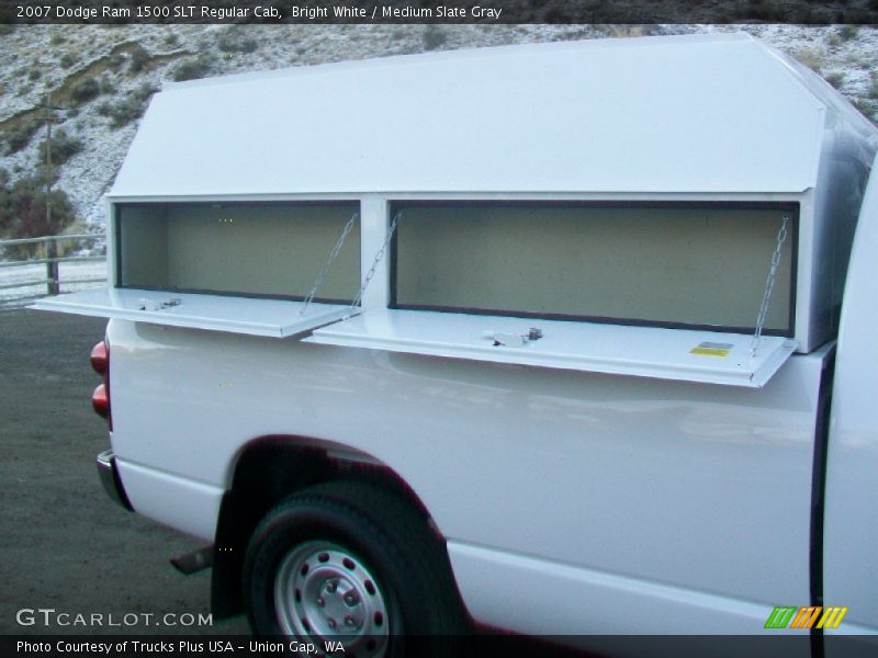 Bright White / Medium Slate Gray 2007 Dodge Ram 1500 SLT Regular Cab