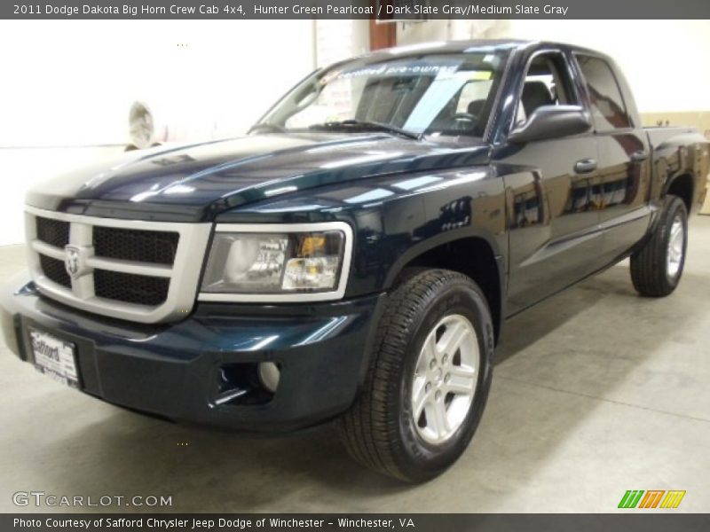 Hunter Green Pearlcoat / Dark Slate Gray/Medium Slate Gray 2011 Dodge Dakota Big Horn Crew Cab 4x4