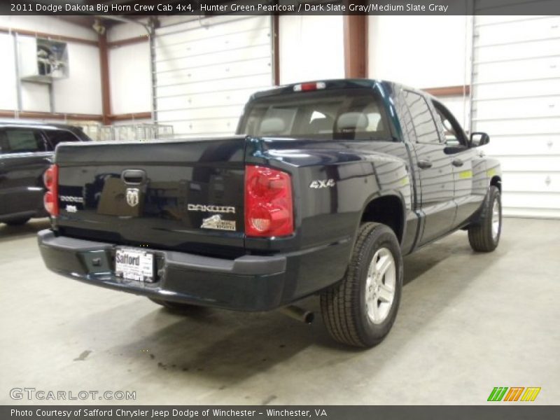 Hunter Green Pearlcoat / Dark Slate Gray/Medium Slate Gray 2011 Dodge Dakota Big Horn Crew Cab 4x4