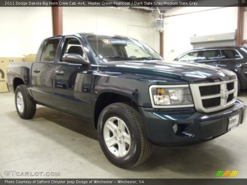 Hunter Green Pearlcoat / Dark Slate Gray/Medium Slate Gray 2011 Dodge Dakota Big Horn Crew Cab 4x4