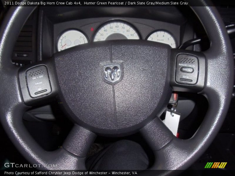 Hunter Green Pearlcoat / Dark Slate Gray/Medium Slate Gray 2011 Dodge Dakota Big Horn Crew Cab 4x4