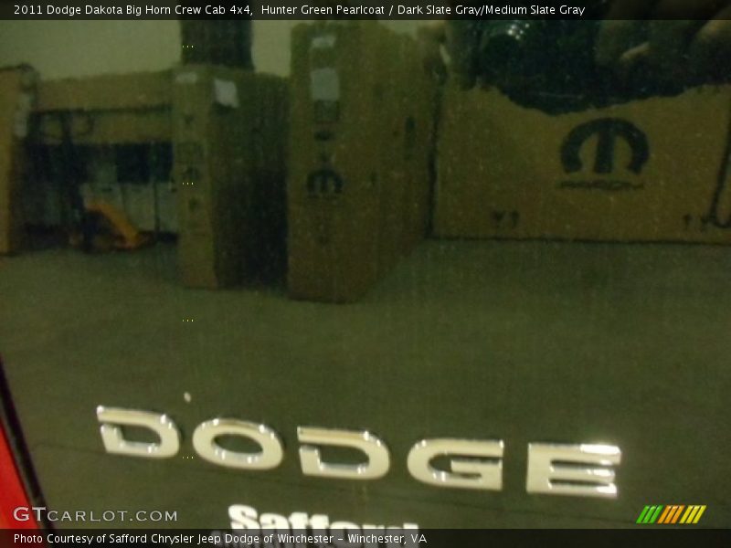 Hunter Green Pearlcoat / Dark Slate Gray/Medium Slate Gray 2011 Dodge Dakota Big Horn Crew Cab 4x4
