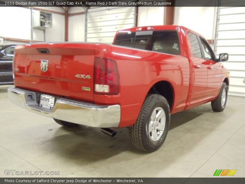 Flame Red / Dark Slate Gray/Medium Graystone 2011 Dodge Ram 1500 SLT Quad Cab 4x4