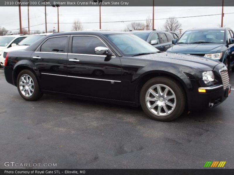 Brilliant Black Crystal Pearl / Dark Slate Gray 2010 Chrysler 300 C HEMI