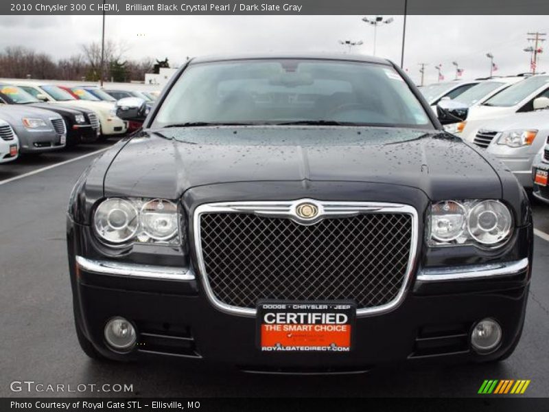 Brilliant Black Crystal Pearl / Dark Slate Gray 2010 Chrysler 300 C HEMI