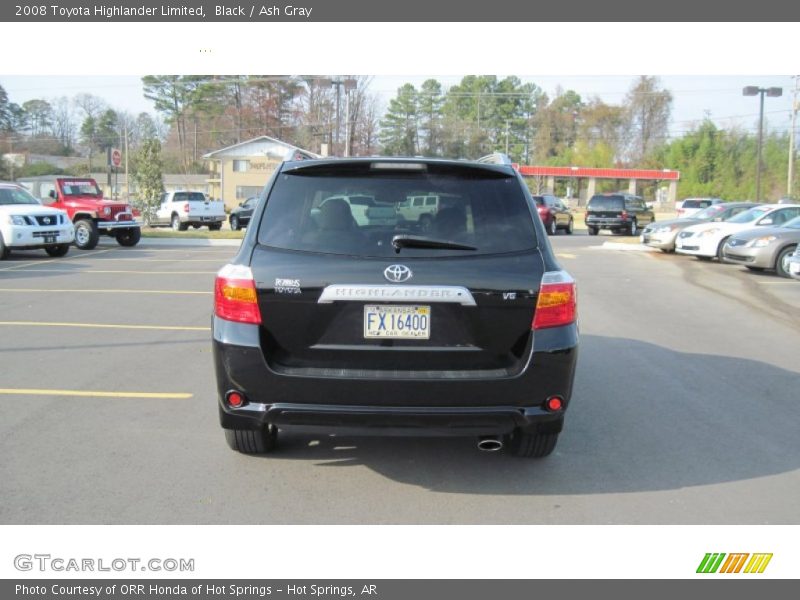 Black / Ash Gray 2008 Toyota Highlander Limited