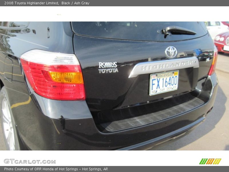Black / Ash Gray 2008 Toyota Highlander Limited