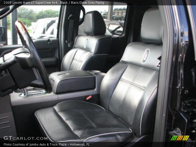  2008 Mark LT SuperCrew 4x4 Black/Dove Grey Piping Interior