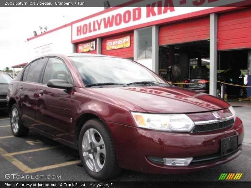 Cranberry / Tan 2003 Saturn ION 3 Sedan